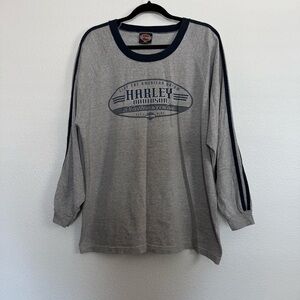 Vintage 1999 Harley Davidson El Paso Texas Gray Long Sleeve Shirt XL